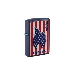 48560 Zippo öngyújtó kék színben - Patriotic Flame
