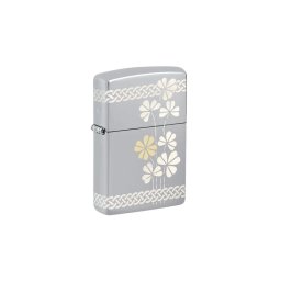 48586 Zippo öngyújtó High Polish Chrome színben -Virágok