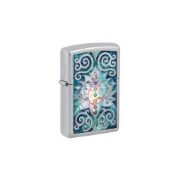 48592 Zippo öngyújtó High Polish króm színben - Lótuszvirág