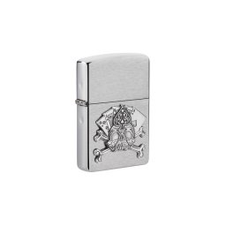 49293 Zippo öngyújtó Króm színben -Kártyák koponyával