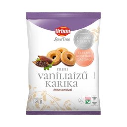 Urbán Love Free vaníliaízű karika étbevonóval 160g