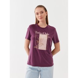 ONLY Póló 15303212 Lila Regular Fit