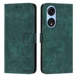 STRIPE Pénztárca tok szíjjal Oppo A98 5G zöld