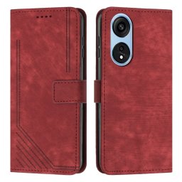STRIPE Pénztárca tok szíjjal Oppo A98 5G piros