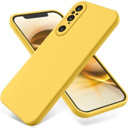 RUBBER Védőburkolat Sony Xperia 1 V sárga