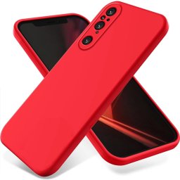 RUBBER Védőburkolat Sony Xperia 1 V piros