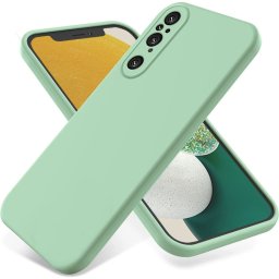 RUBBER Védőburkolat Sony Xperia 1 V zöld