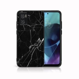 PROTEMIO MY ART Védőburkolat Motorola Moto E22 / E22i BLACK MARBLE (142)