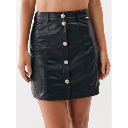 Liu Jo Műbőr szoknya MF3234 E0392 Fekete Regular Fit