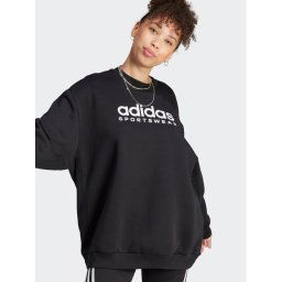 adidas Pulóver ALL SZN Fleece Graphic HZ5740 Fekete Loose Fit