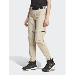 adidas Melegítő alsó Terrex Utilitas Hiking Zip-Off Tracksuit Bottoms HZ9046 Bézs Regular Fit