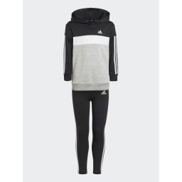 adidas Pulóver és leggins szett Tiberio 3-Stripes Colorblock Fleece IJ6327 Fekete Slim Fit