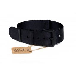 Edelwolle Black prémium Nato óraszíj, fekete, 20mm