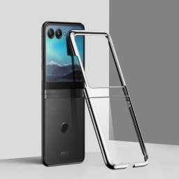 ELECTRO Műanyag borítás Motorola Razr 40 Ultra ezüsthöz