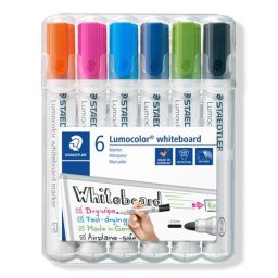 STAEDTLER Táblamarker készlet, 2 mm, kúpos, STAEDTLER "Lumocolor(R) 351", 6 különböző szín
