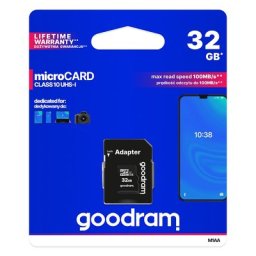 GOODRAM microSDHC 32GB UHS-I memóriakártya + adapter (M1AA-0320R11)
