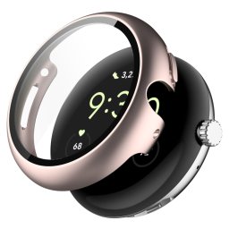 PC FULL COVER Üveggel ellátott műanyag borítás a Google Pixel Watch / Pixel Watch 2 , rózsaszín