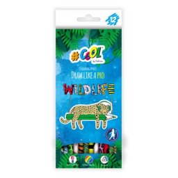 COOL BY VICTORIA Színes ceruza készlet, háromszögletű, COOL BY VICTORIA "Wildlife", 12 különböző szín