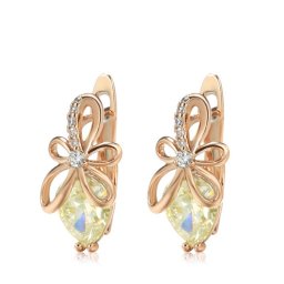 Lemon, 18k gold filled fülbevaló, cirkónia kristállyal