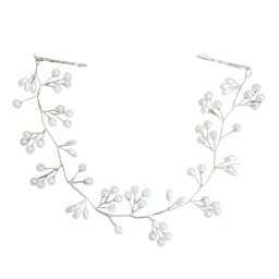 Kézzel készített, gyöngyös esküvői hajdrót