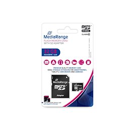 Mediarange MicroSDHC 32GB CL10 + adapter memóriakártya