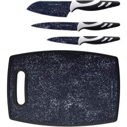 Royalty Line 3 részes késkészlet vágódeszkával - fekete (RL-3MBD)