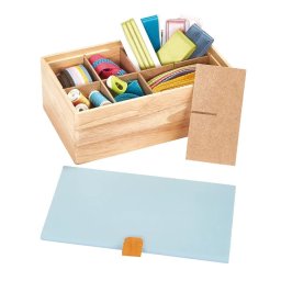 Prym Woodland tároló, rendszerező doboz fából, S, 25x15x9cm, 612576, kifutó termék