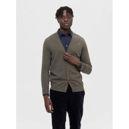 Selected Homme Kardigán Berg 16090146 Zöld Regular Fit
