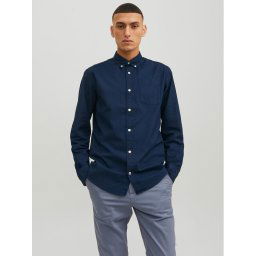 Jack&Jones Ing 12182486 Sötétkék Slim Fit