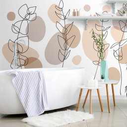 Öntapadó tapéta minimalista kerti növények
