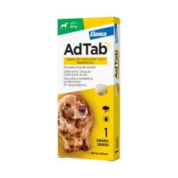 AdTab 450 mg rágótabletta kutyáknak (11-22 kg) A.U.V. 1x
