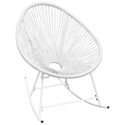 vidaXL fehér polyrattan kültéri hintaszék