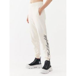 KARL LAGERFELD Melegítő alsó 231W1050 Ekru Regular Fit