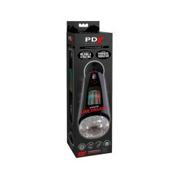PDX Ultimate Milker 2 - akkus, forgó-rezgő maszturbátor (fekete)