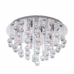 LED lámpa , mennyezeti , 4 x 3W , 35 cm , meleg fehér , ezüst , kristály , IP44 , EGLO , ALMONTE , 94878