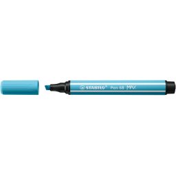 STABILO Filctoll, 1-5 mm, vágott hegy, STABILO "Pen 68 MAX", azúrkék