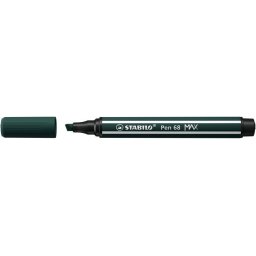 STABILO Filctoll, 1-5 mm, vágott hegy, STABILO "Pen 68 MAX", földzöld