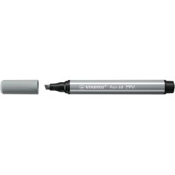 STABILO Filctoll, 1-5 mm, vágott hegy, STABILO "Pen 68 MAX", középszürke