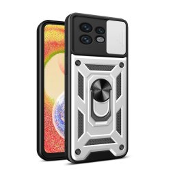 RING KAMERA Borító tartóval Motorola Edge 40 Pro ezüsthöz