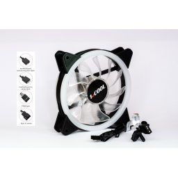 1stCOOL ventilátor AURA EVO Dual Ring ARGB ventilátor 12cm