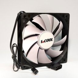1stCOOL ventilátor SILENT, 12 cm Fekete/Fehér 3pin/Molex