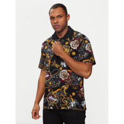 Just Cavalli Pólóing 75OAG6R0 Fekete Regular Fit