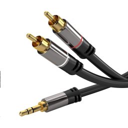 PREMIUMCORD kábel, Jack 3.5mm-2xCINCH M/M 5m