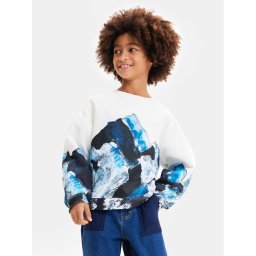 Desigual Pulóver 23WBSK06 Fehér Regular Fit