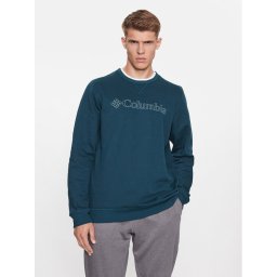 Columbia Pulóver M Logo Fleece Crew Kék Regular Fit