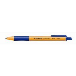 STABILO Golyóstoll, 0,5 mm, nyomógombos, STABILO "Pointball", kék
