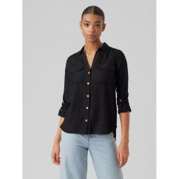 Vero Moda Ing Bumpy 10275283 Fekete Regular Fit