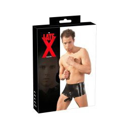 LATEX - boxer + péniszköpeny (fekete)