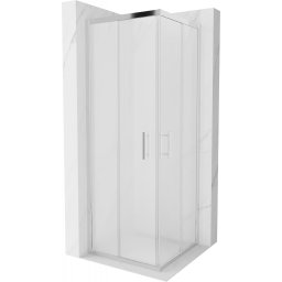 Mexen Rio Zuhanykabin Toló ajtóval 70 x 70 cm, szatén , króm - 860-070-070-01-30 Toló ajtós