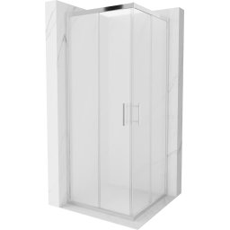 Mexen Rio Zuhanykabin Toló ajtóval 80 x 80 cm, szatén , króm - 860-080-080-01-30 Toló ajtós
